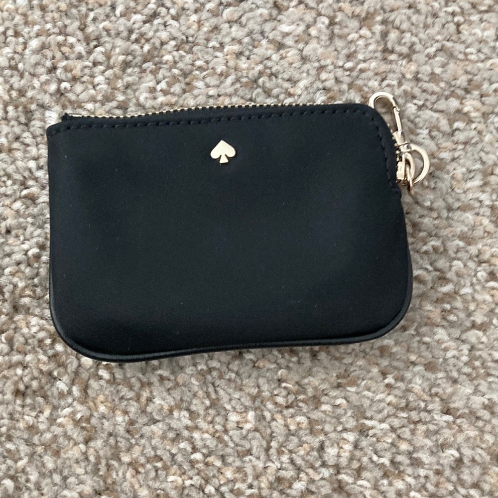 HTF Kate Spade Black Nylon Coin Pouch